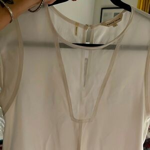 Silky blouse cream in color 🤍